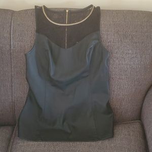 Lace and leather top